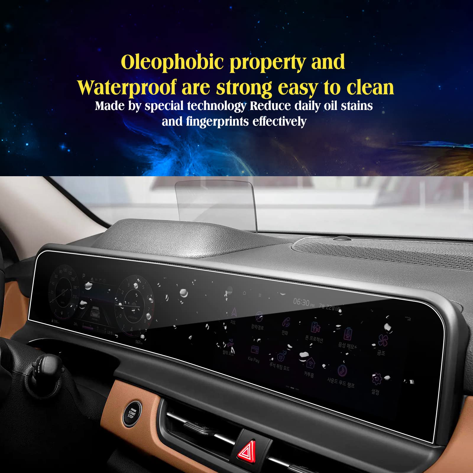 Eueky 2Pcs Kia Seltos 2024 Screen Protector For 2024 Kia Seltos 2024 10.25 Inch Dual Panoramic Displays Compatible With 2024 Kia